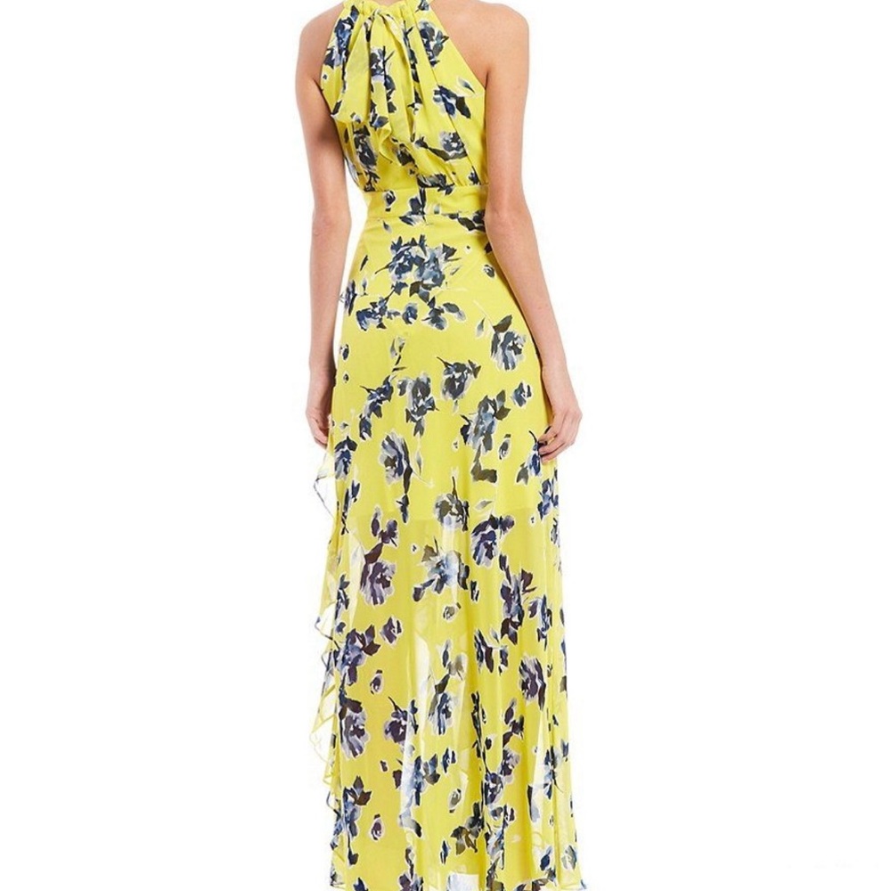 Eliza J Floral Yellow Maxi Dress, worn once at a wedding.
